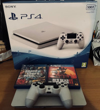 consoles-ps4-slim-500go-2-manettes-gtav-red-dead-redemption-bou-ismail-tipaza-algerie