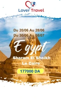 Voyage Organise EGYPTE (SHARM EL SHEIKH /Le CAIRE  ) Combiné Juin 