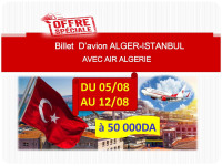رحلة-منظمة-vente-billet-davion-alger-istanbul-a-50-000-da-vol-direct-بئر-مراد-رايس-الجزائر