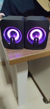 speakers Baffles HIFI Stereo PC Sound Box with LED Light USB thumbnail 5