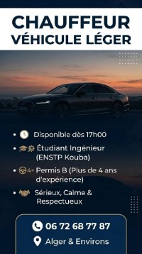 Chauffeur jeune léger