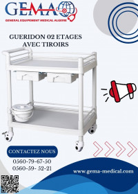 medical-gueridon-02-etages-avec-tiroirs-constantine-algerie