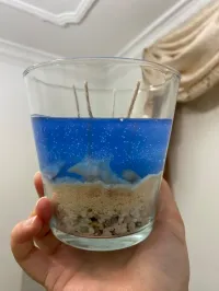Bougie parfumée en cire de gel parfum noix de coco