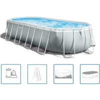 Piscine Intex Prism Frame Ovale 6.10 X 3.05 X 1.22 M
