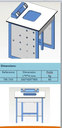 Table anti vibration pour le pesage 