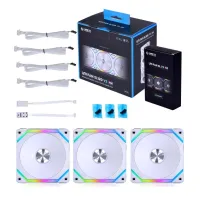 LIAN LI UNI Fan SL120 V2 RGB White 3x 12cm Fan Pack Avec Controlleur 
