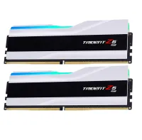 Ram G Skill Trident Z5 RGB 32 Go (2 x 16 Go) DDR5 6400 MHz CL30 - WHITE AMD EXPO Black / White 