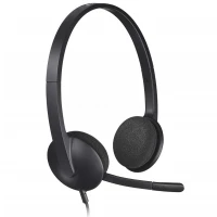 Logitech H340 Casque Filaire, Ecouteurs Stéréo avec Micro Rotatif Anti-Parasites, USB