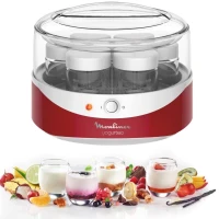 Moulinex Yaourtière Yaourtière Gobelet Yaourt, 7 Verres A 160 ML Rouge Et Blanc