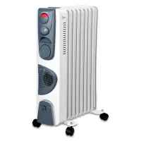 Radiateur Et Chauffage Bain D'huile Électrique, 2500 Watts 13 Eléments Avec Ventilateur Et Mobilité 