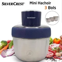Mini Hachoir Avec 3 Bols En Inox, Silver Crest