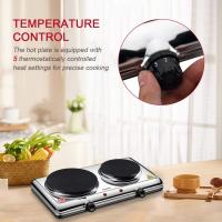 Plaque Chauffante Double plaque Inoxydable 2200watts thumbnail 3