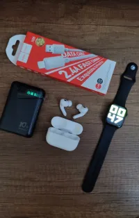 Offre Spéciale: SmartWatch + AirPods Pro 2(copie) + PowerBank 10 000 mAh + Câble USB/Lightning (iOS)