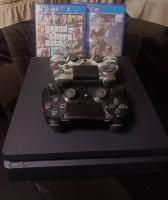 playstation-ps4-1tb-4-jeux-gta-5-fifa-23-the-forest-1-monster-hunter-world-2-manette-tipaza-algerie