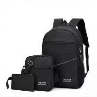 sacs-scolaires-3pcs-sac-a-dos-multifonctionnel-avec-sortie-usb-et-kit-man-noir-algerie