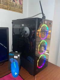 Pc ryzen5 5600 g 16g ram 400w 256g ssd boitier 3 fan rgb 