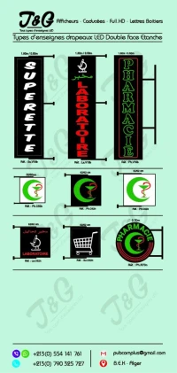 Enseignes, Caducées, Lettres boitiers, Afficheurs LED, Enseignes vidéos