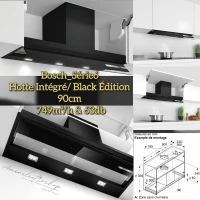 Bosch_Série6 Hotte Intégré 90cm Noir