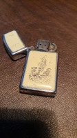 antiquites-collections-briquet-a-essence-tempete-zippo-scrimshaw-bradford-vii-octobre-1991-usa-decor-marin-bateau-voilier-staoueli-alger-algerie