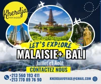 SEJOUR BALI & KUALA LUMPUR DU 20 AU 30 AOUT 2025