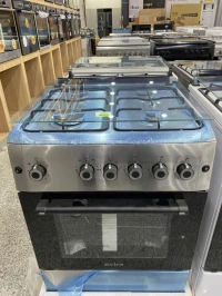 CUISINIERE EXTRA 4 FEUX GAZ/GAZ ELECTRIQUE VENTILE INOX CO1GG-CVE60X promotion 