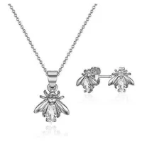 Parure De Luciole Mestinge Avec Cristaux Swarovski Argent