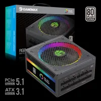 ALIMENTATION GAMEMAX RGB SMART 1300W (ATX3.0/3.1 PCIe5.0/5.1) 80PLUS PLATINUM NOIR
