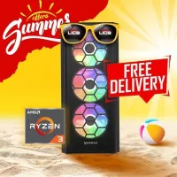 SUMMER OFFER Pc Gamer AMD RYZEN3 3200G / 8GB DDR4 3200MHz / A520 / 256GB SSD / 450W / 4X RGB FANS