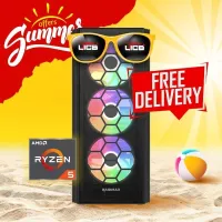 SUMMER OFFER Pc Gamer AMD RYZEN5 3400G / 8GB DDR4 3200MHz / A520 / 256GB SSD / 450W / 4X RGB FANS