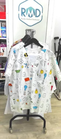 Tenue de bloc blanche imprimée