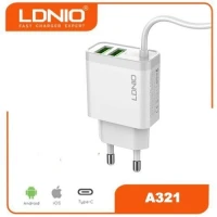 CHARGEUR LDNIO FAST USB3.0 A321+ CABLE SAMSUNG