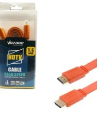 Cable HDMI Vnzane ( Certifié ) 1.5M FLAT V1.4 Cuivre Orange (Model VN-H601) (Im)
