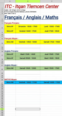 ecoles-formations-cours-francais-anglais-maths-tlemcen-algerie