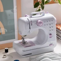 Machine à Coudre Électrique Multiple de Bureau, Portable avec Pédale de Pied, 12 Points