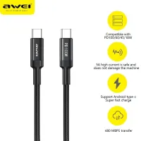 Awei CL-117Tcable PD 100W Type C To Type C Quick Charge 5A NOIR