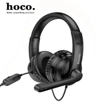 Hoco Casque Gaming W103 Stéréo Filaire Câble 1.2M-Noir Rouge