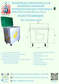 Bac à Ordure 770 L/660L/240L/60L (Poubelle métallique)