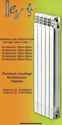 Radiateur pilier Alliance Faral Made in Italy 4/5 elements 160/180/200cm