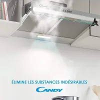 Hotte de cuisson casquette 60cm candy noir inox 