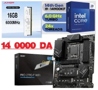 INTEL CORE I9-14900KF + MSI PRO Z790-E Gaming WiFi RAM 16GB 6000GH DDR5