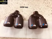 Double sortie échapement carbone Akrapovic 2X90 mm BMW