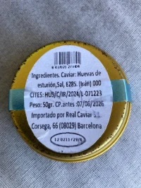 Caviar béluga Irani venu dEspagne 50gr