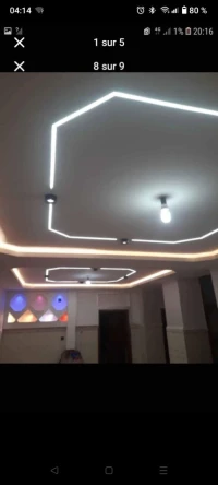 BA13 placoplâtre et led profil 