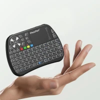 Clavier Bluetooth avec Touchpad, 2.4Ghz Mini Clavier Sans Fil avec Apprentissage IR