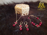 jewelry-set-une-jolie-parure-en-plaque-or-et-pierres-semi-precieuses-cheraga-alger-algeria