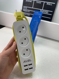 لوازم-المكتب-avel-multiprise-3-sockets-avec-4-ports-usb-cordon-18-m-enroulable-مقبس-طاقة-مع-منافذ-شحن-دار-البيضاء-الجزائر