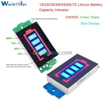 indicateur niveau batterie 2S 3S 4S Arduino 5S