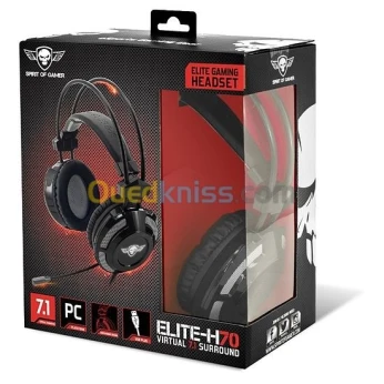 Casque Spirit of Gamer Elite H70 Noir