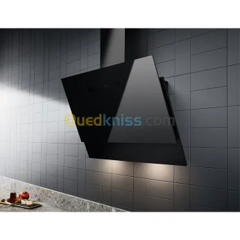 PROMO HOTTE INCLINEE EN 2 VERRE NOIR 60CM