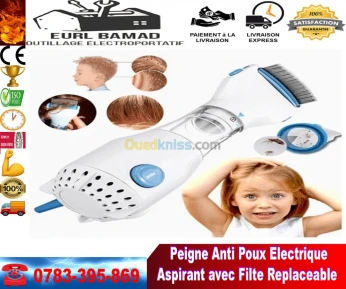 Peigne Anti Poux Electrique Aspirant